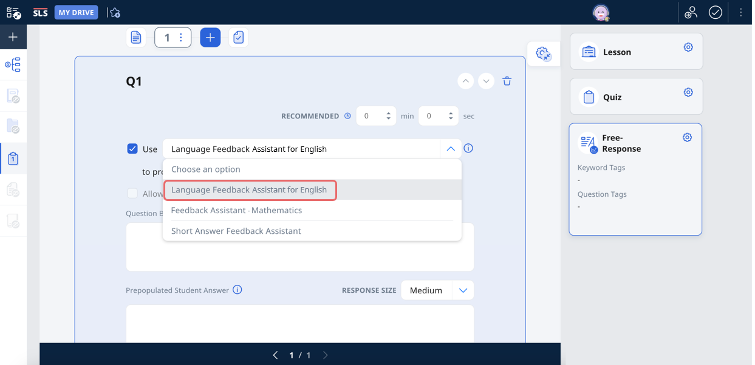 (C1,ii) Add Language Feedback Assistant for English (LangFA-EL)