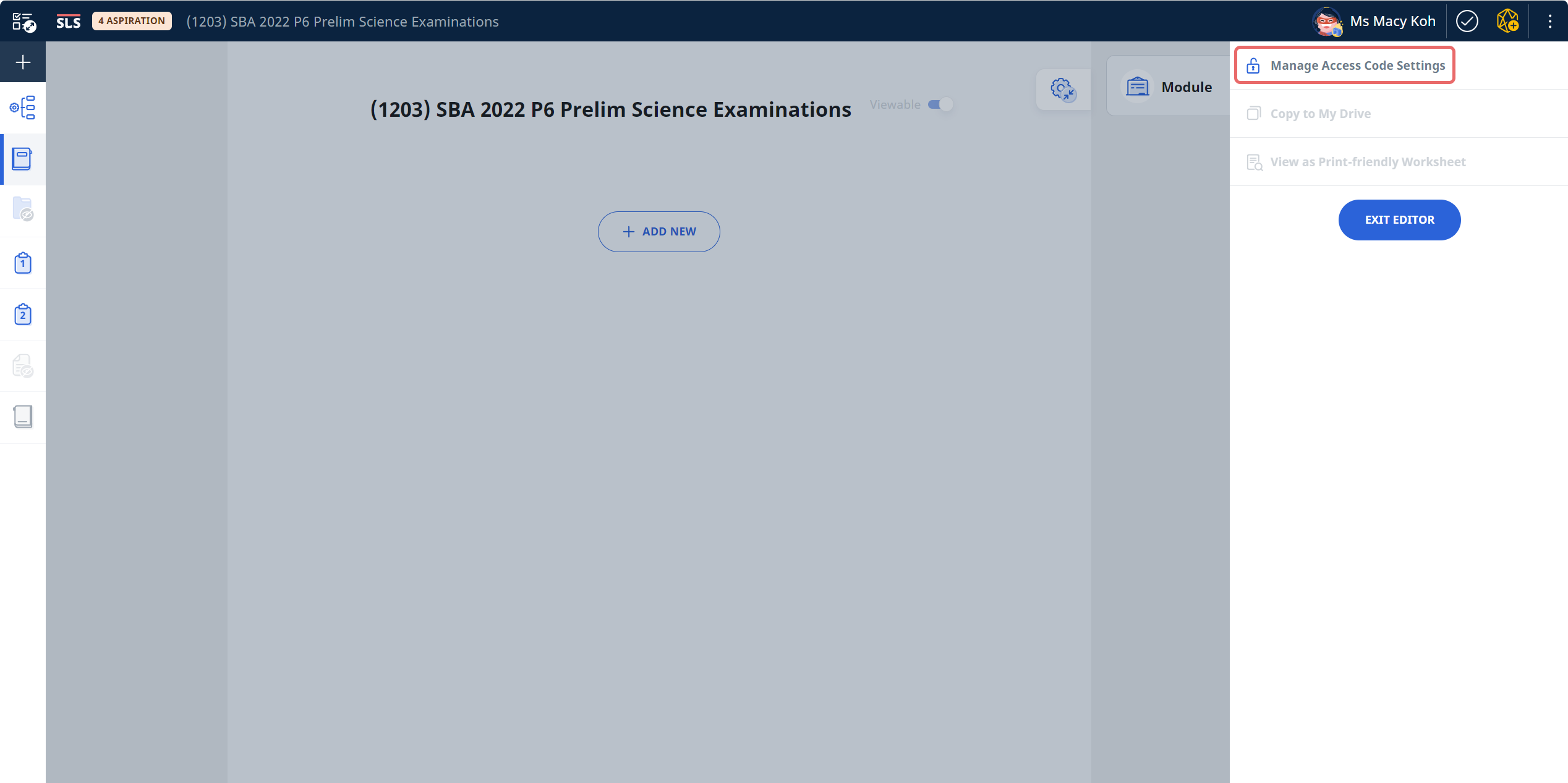 Add and View Access Codes