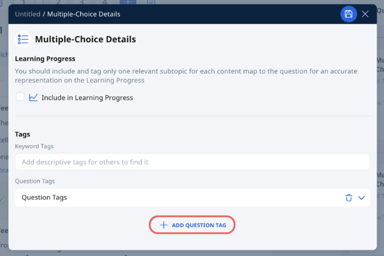 Tag Resources to Adaptive Learning System